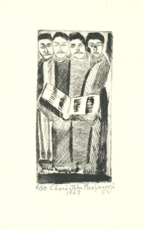 版画 Muafangejo - Choir
