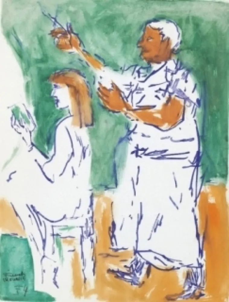 无技术 Mualla - Femme chez le coiffeur