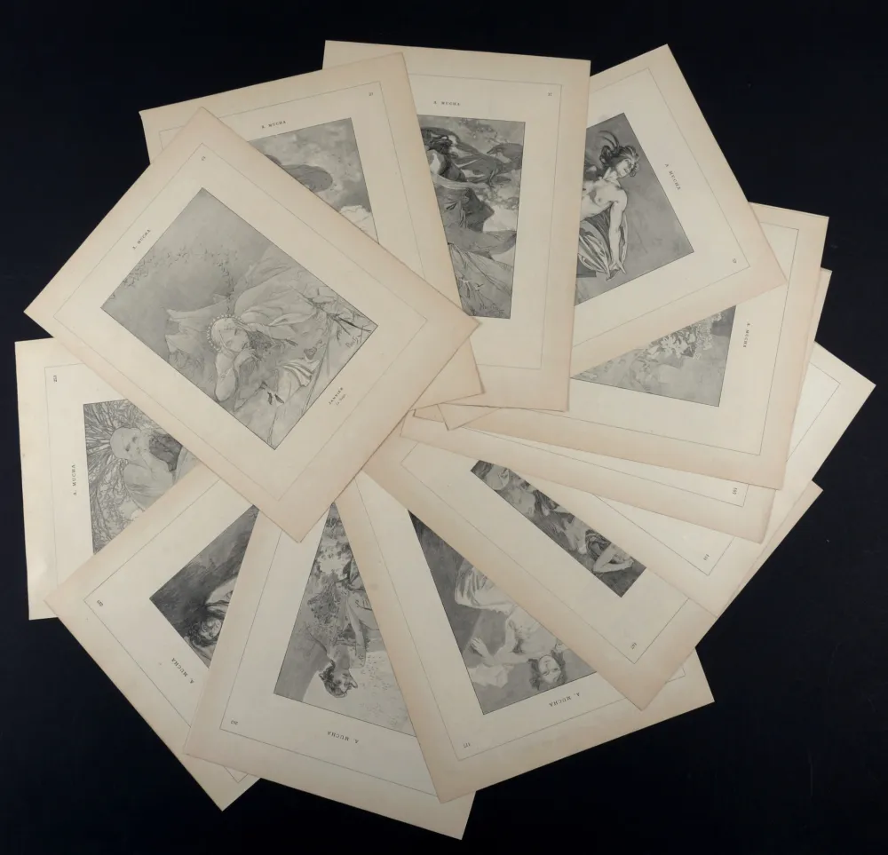 石版画 Mucha - 12 Mois