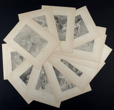 石版画 Mucha - 12 Mois