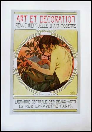 石版画 Mucha - ART ET DECORATION REVUE MENSUELLE