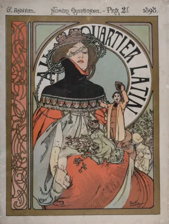 石版画 Mucha - Au Quartier Latin, Numéro spécial