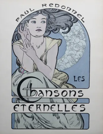 石版画 Mucha - Chansons Eternelles, 1898