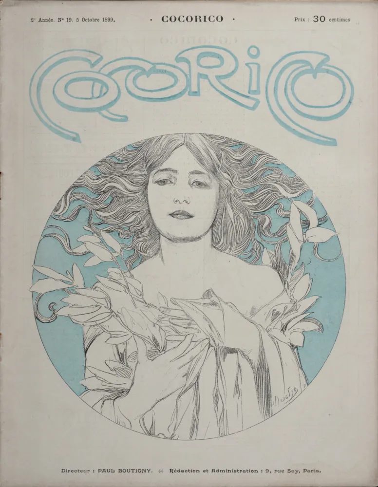 石版画 Mucha - Cocorico, 1899