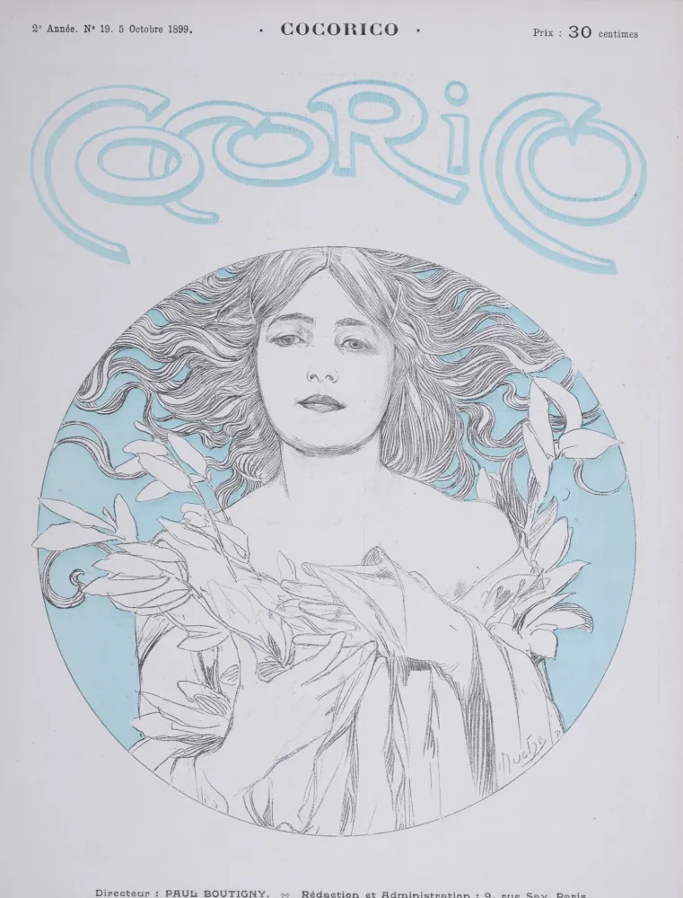 石版画 Mucha - Cocorico, 1899