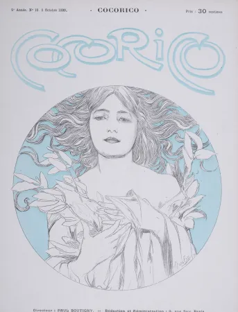 石版画 Mucha - Cocorico, 1899