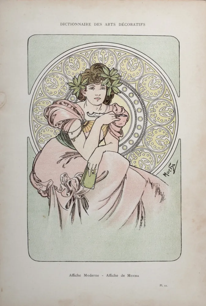 石版画 Mucha - Dictionnaire des Arts Décoratifs, 1902