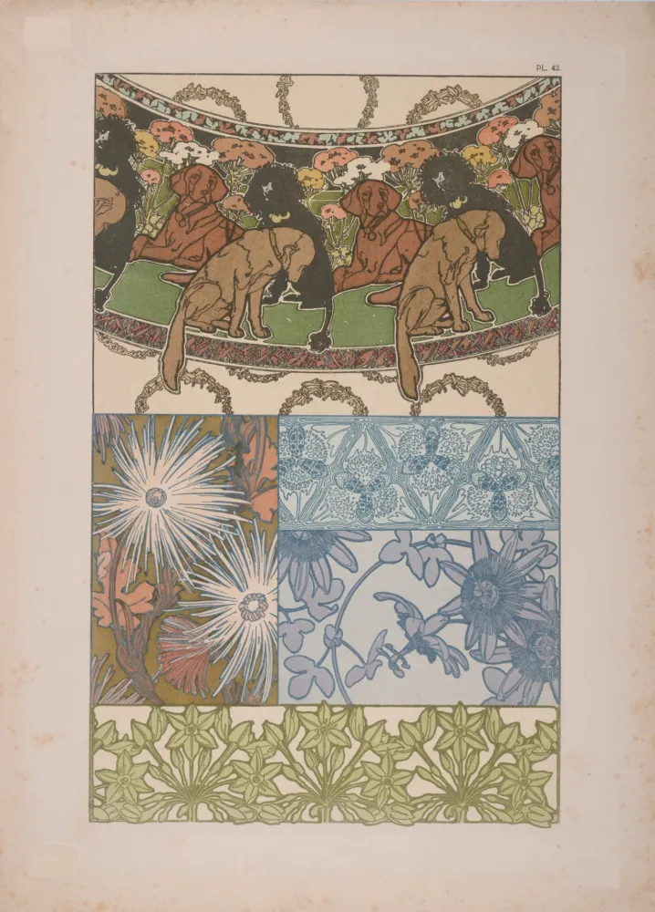 石版画 Mucha - Documents Décoratifs, 1902 - PLATE 42
