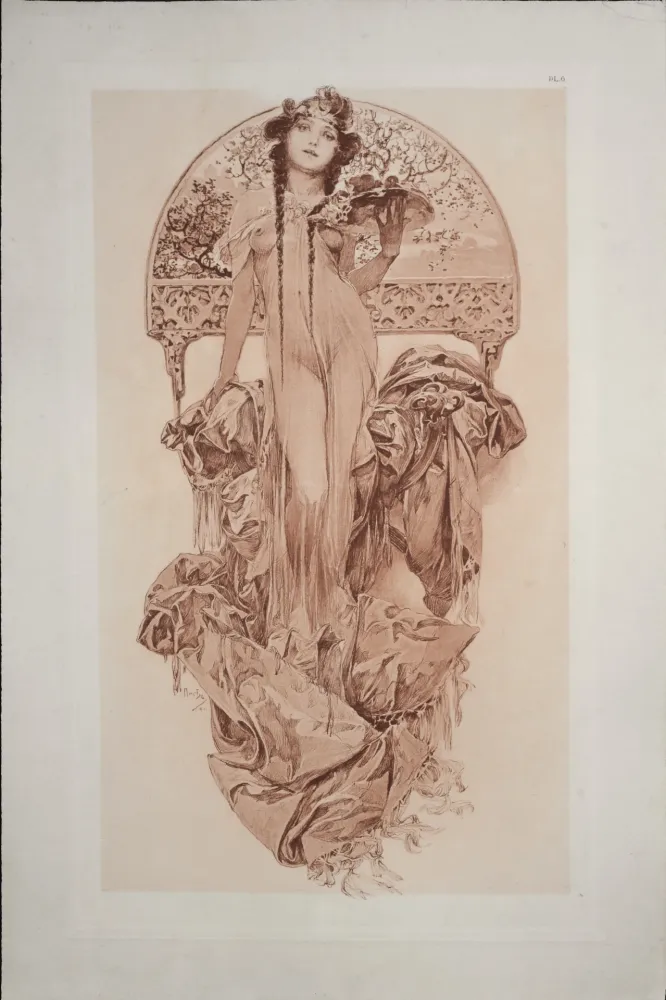 石版画 Mucha - Documents Décoratifs, 1902 - PLATE 6