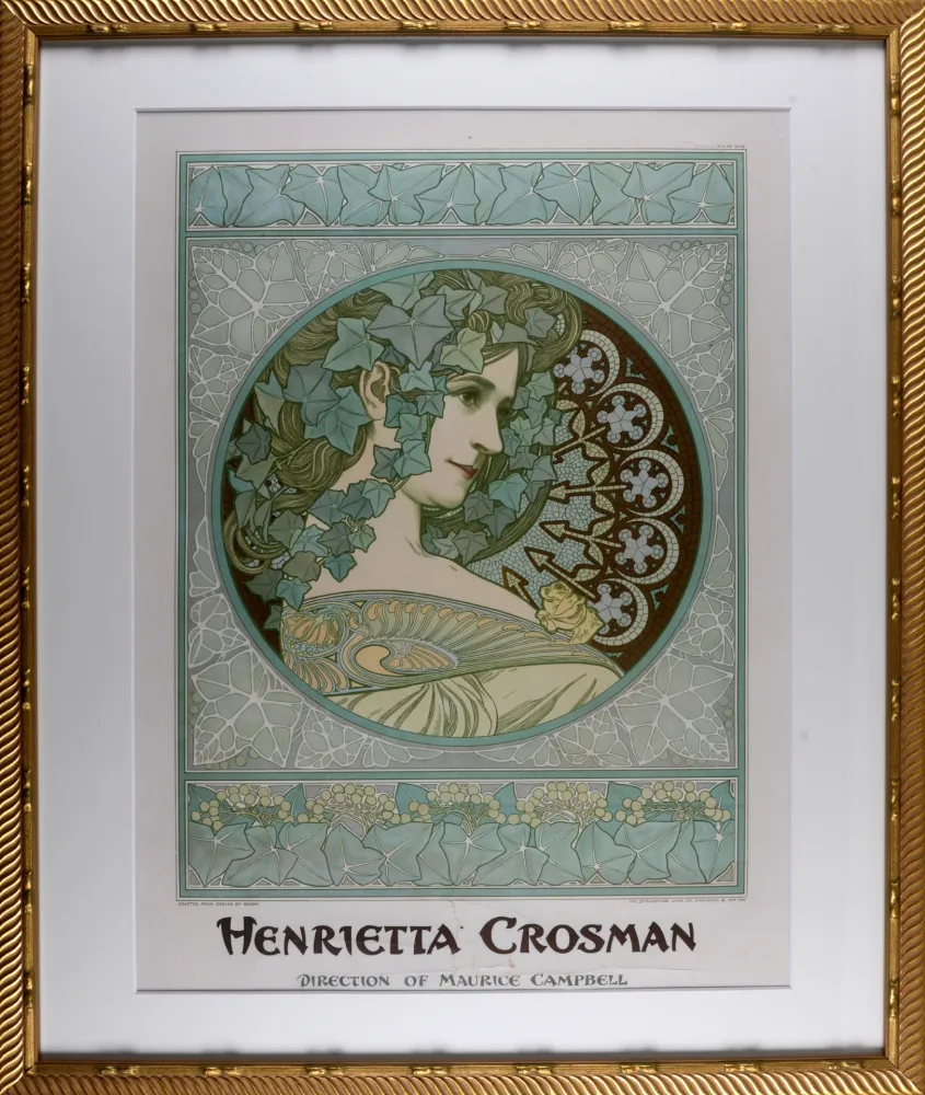 石版画 Mucha - Henrietta Crosman, circa 1908 - Framed