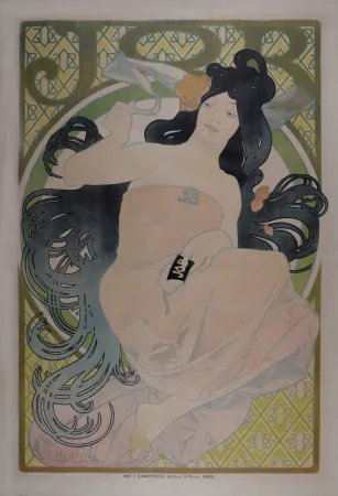 石版画 Mucha - Job, 1898 - Very large!