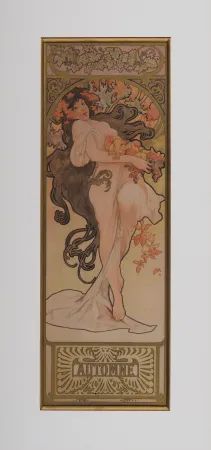 石版画 Mucha - L'Automne