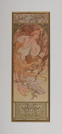 石版画 Mucha - Le Printemps