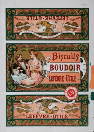 石版画 Mucha - Lefèvre-Utile, Biscuits Boudoirs, c. 1900
