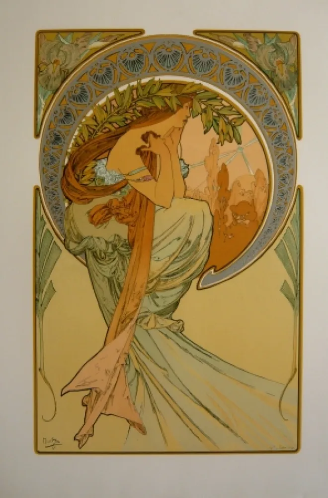 石版画 Mucha - Les quatre saisons 2