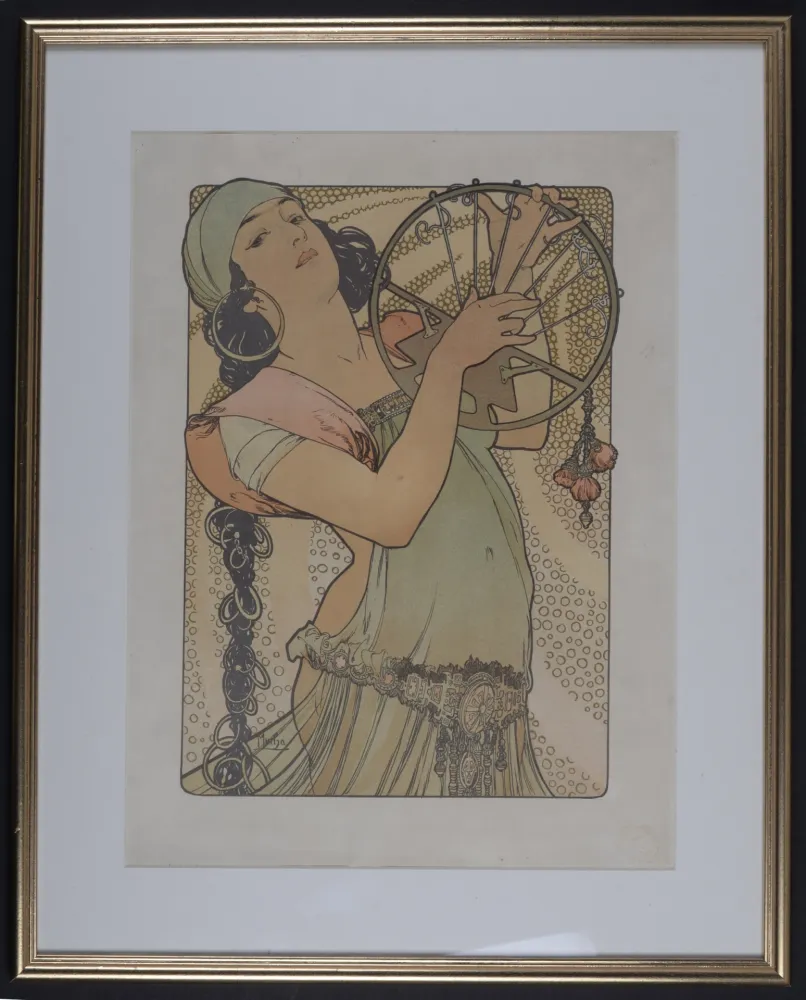石版画 Mucha - Salome, C. 1897 - Framed