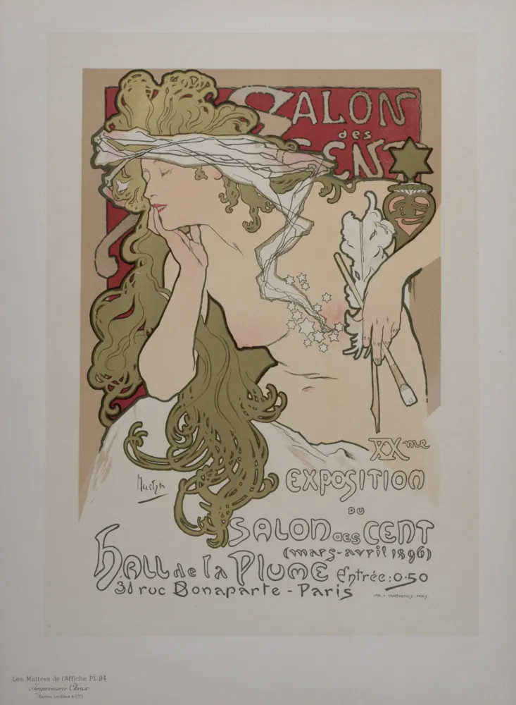 石版画 Mucha - Salon des Cent, Les Maîtres de l' Affiche, 1897