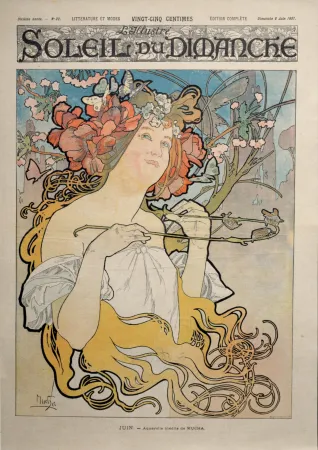 石版画 Mucha - Soleil du dimanche, 1897