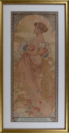 石版画 Mucha - The Seasons : Summer, circa 1903