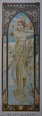 石版画 Mucha - Times of the Day : Eclat du jour, 1899