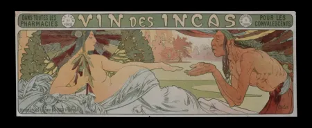 石版画 Mucha - Vin des Incas