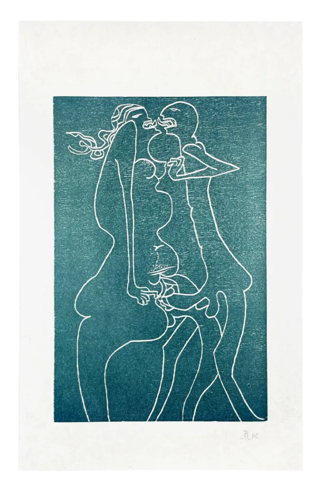 木刻 Müller - 13 FOIS ELLE ET MOI - FLAMMES