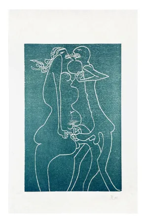 木刻 Müller - 13 FOIS ELLE ET MOI - FLAMMES