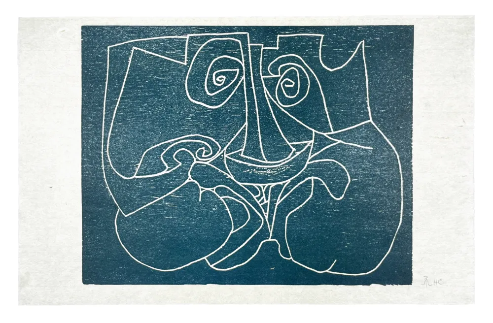 木刻 Müller - 13 FOIS ELLE ET MOI - MASQUE I