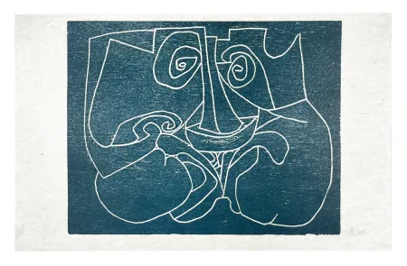 木刻 Müller - 13 FOIS ELLE ET MOI - MASQUE I