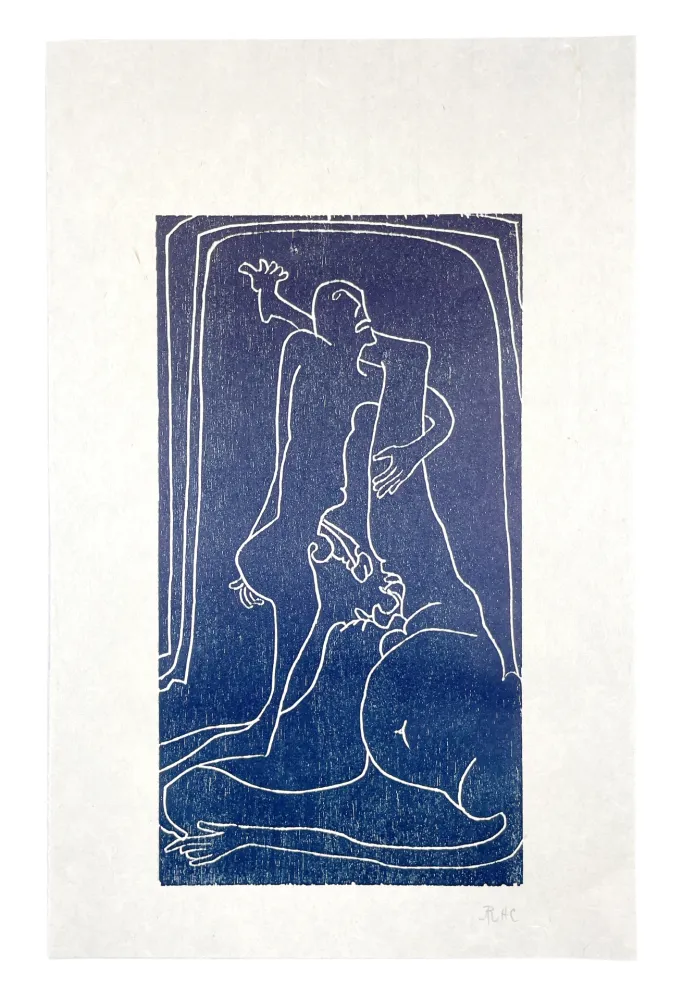 木刻 Müller - 13 FOIS ELLE ET MOI - TOMBE