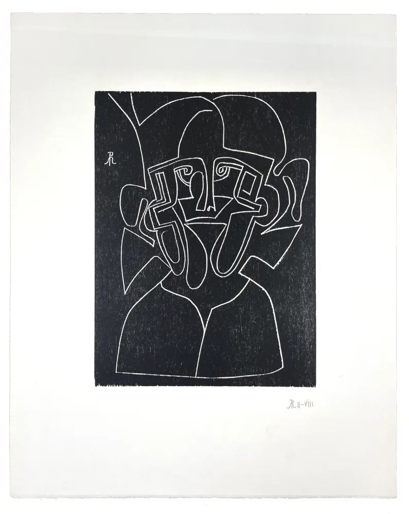 木刻 Müller - VISAGE V (MIROIR)