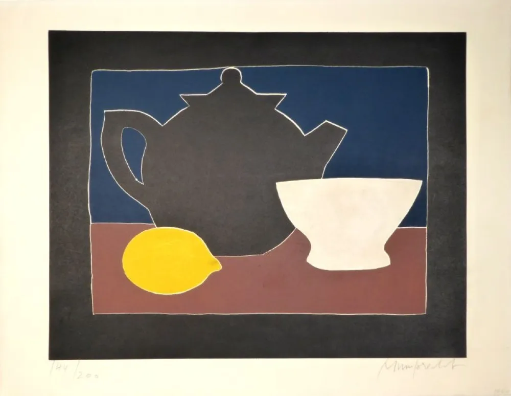 飞尘腐蚀法 Mumprecht - Théière, bol et citron