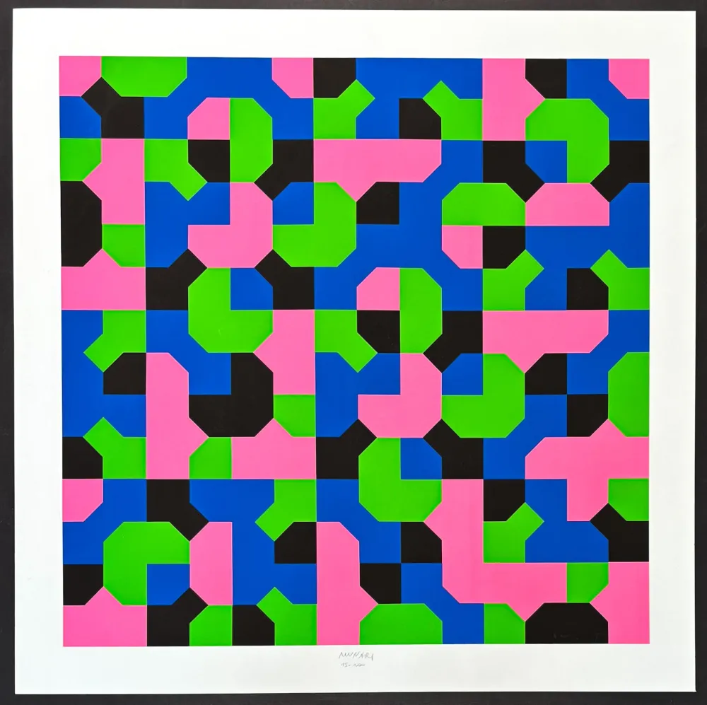 丝网印刷 Munari - Bruno Munari (1907–1998) – Peano Curves – Screen print on Fabriano paper – 1991