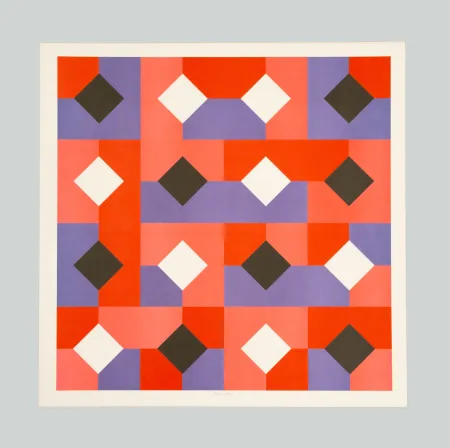 石版画 Munari - Curve di Peano