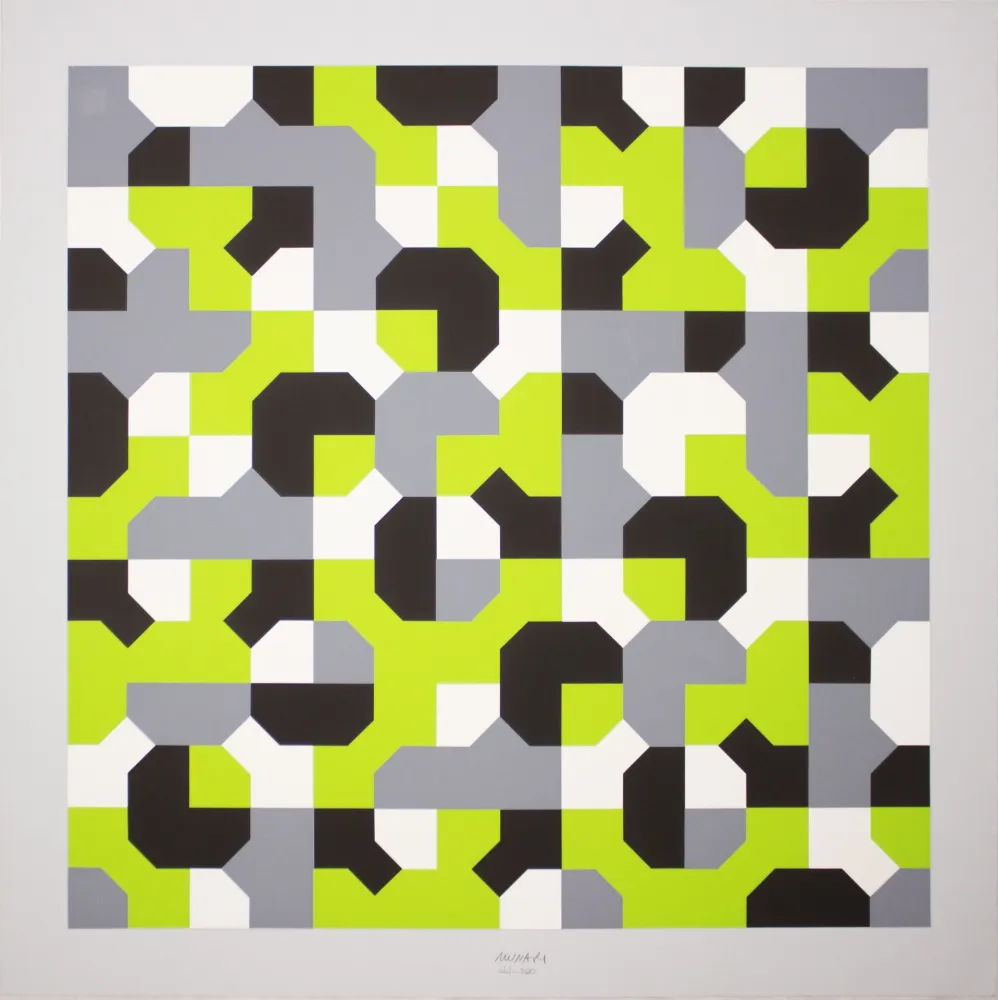 丝网印刷 Munari - Curve di Peano