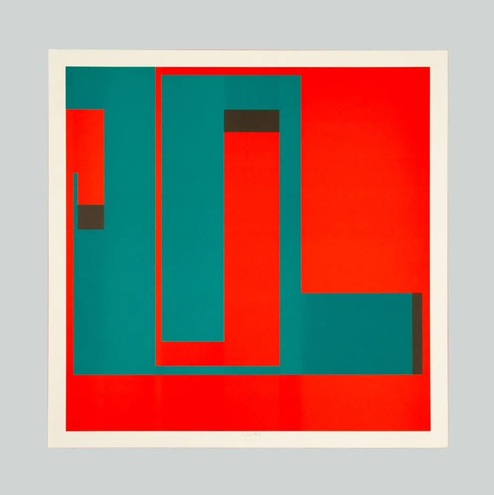 石版画 Munari - Positivo negativo