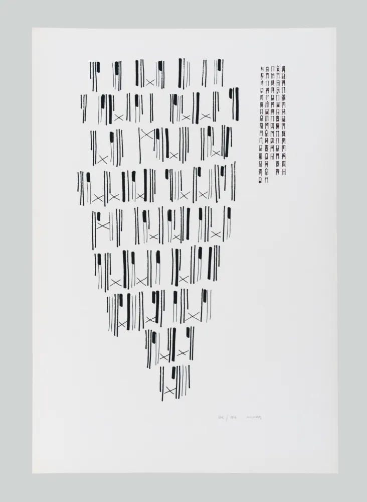 丝网印刷 Munari - Scritture illegibili di popoli sconosciuti