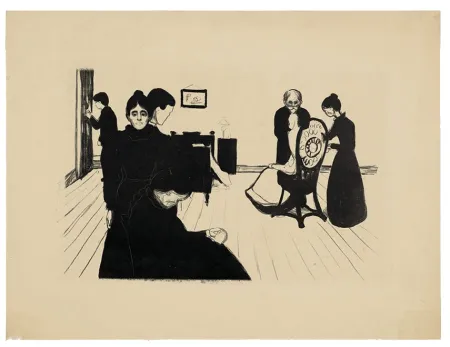 石版画 Munch - Death in the Sickroom