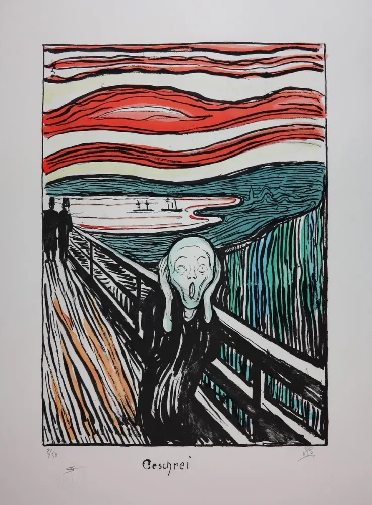 石版画 Munch - LE CRI / THE SCREAM / GESCHREI - 1895
