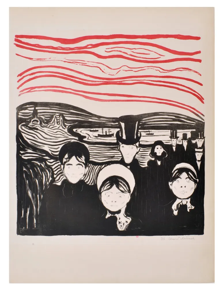 木刻 Munch - Le soir