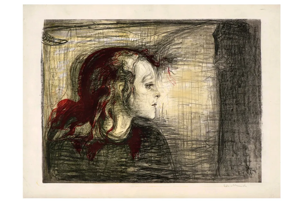 石版画 Munch - The sick child (First Version)