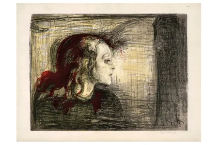 石版画 Munch - The sick child (First Version)