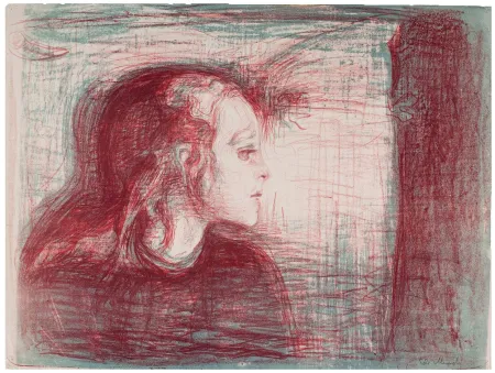 石版画 Munch - The sick child (Second Version)