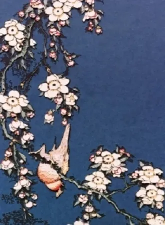 摄影 Muniz - Bullfinch and weeping cherry from small flowers