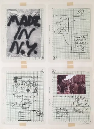 石版画 Muntadas - Made in N.Y.