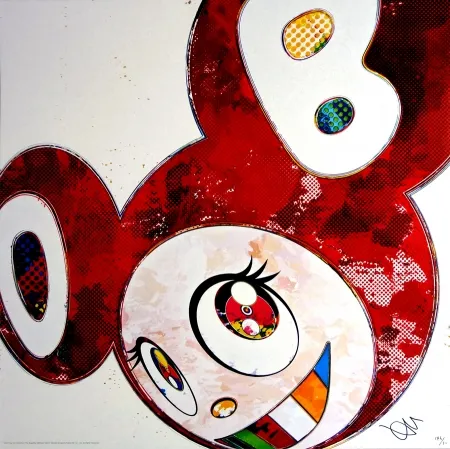 石版画 Murakami - And Then x6 (Vermilion: The superflat method)