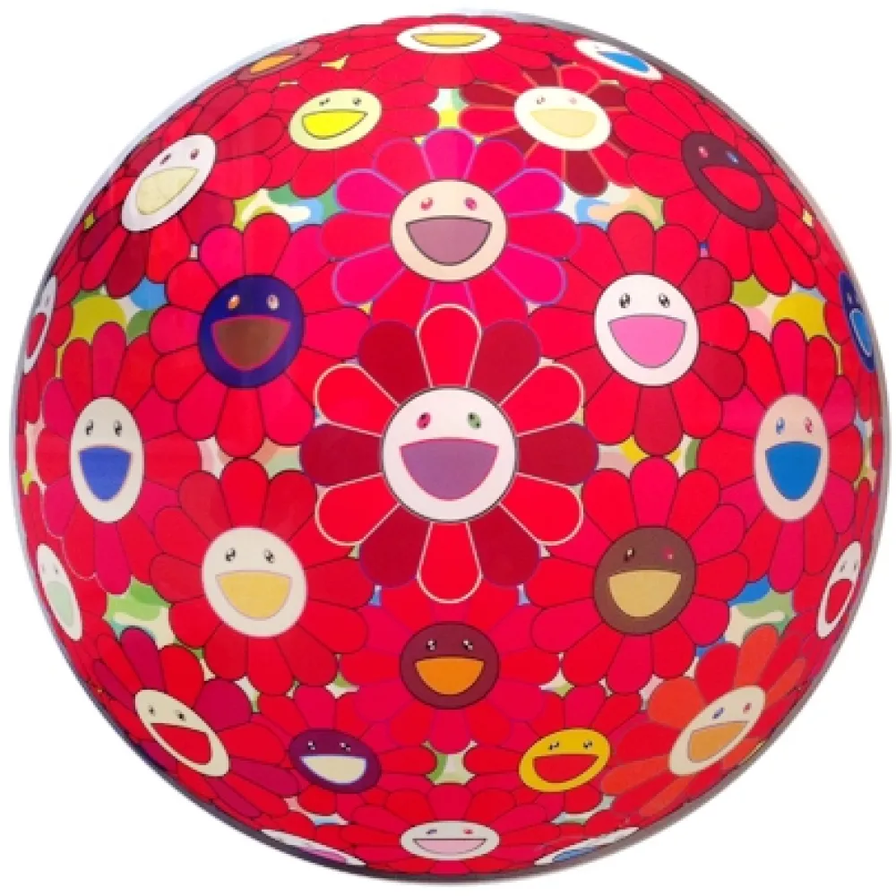 石版画 Murakami - Flowerball Red Cliff