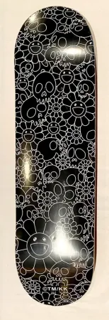 丝网印刷 Murakami - Flowers Skulls Skate Deck