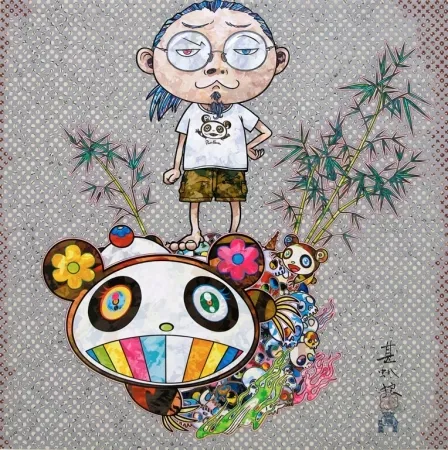 丝网印刷 Murakami - I Met A Panda Family