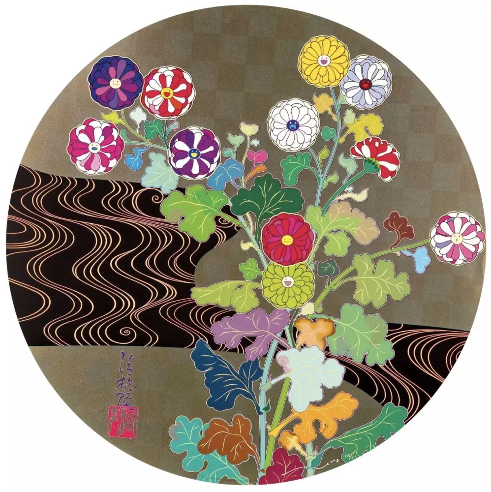 丝网印刷 Murakami - Kansei Korin Gold